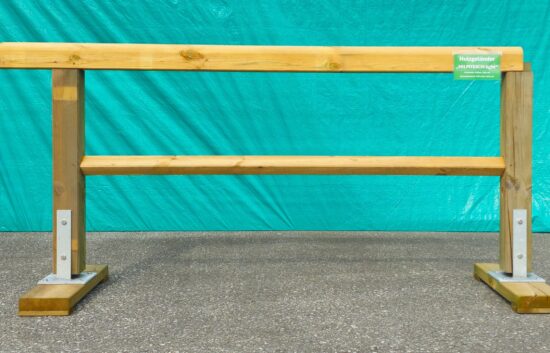 Holzgeländer System HILMTEICH light - Höhe 100 cm - Achsabstand 195 oder 245 cm // Oberer Holm 11,5 x 11,5 cm // Unterer Holm 6,5 x 6,5 cm // Steher 11,5 x 11,5 cm