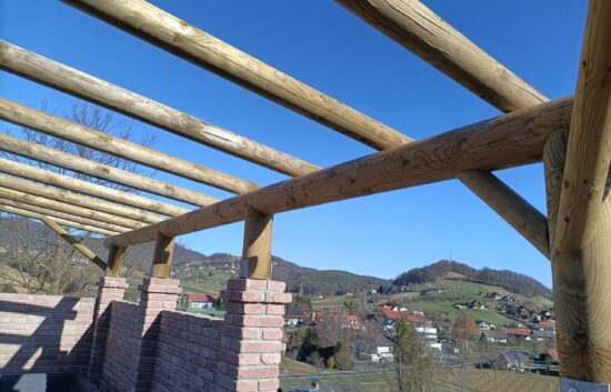Kundenprojekt Pergola mit Rundholz (3)